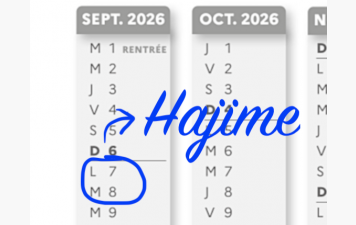 REPRISE DES COURS &amp; INSCRIPTIONS 2026-27